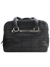 Black lambskin square stitch silver doctor tote bag - CHANEL - BALAAN 1