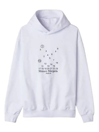 logo print hood white - MAISON MARGIELA - BALAAN 1