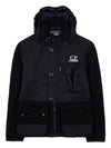 Duffel Mixed Goggle Hooded Jacket Black - CP COMPANY - BALAAN 2