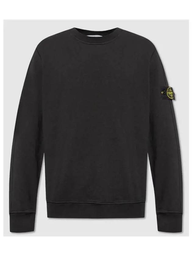 Garment Dyed Malfile Crewneck Sweatshirt Black - STONE ISLAND - BALAAN 2