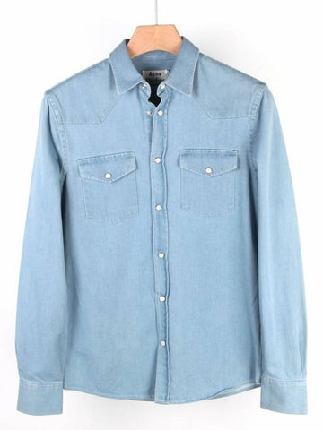 Double pocket denim shirt slim light blue 21N163 - ACNE STUDIOS - BALAAN 1