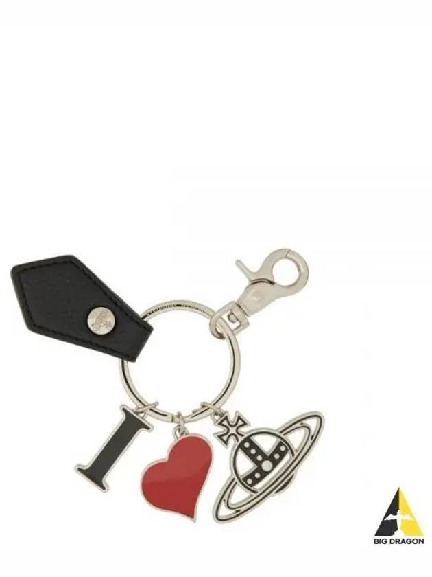 Biogreen I Love ORB Saffiano Key Holder Black - VIVIENNE WESTWOOD - BALAAN 2