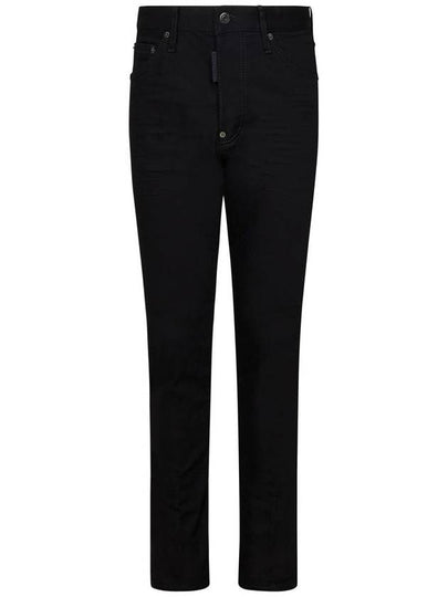 Cotton Back Logo Patch Jeans Black - DSQUARED2 - BALAAN 2