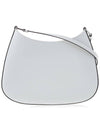 Triangular Logo Cleo Brushed Leather Shoulder Bag White - PRADA - 4