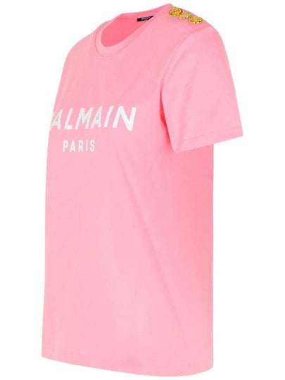 Balmain Pink Cotton T-Shirt - BALMAIN - BALAAN 2