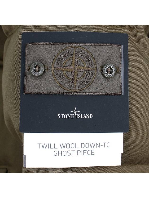 Ghost Wool Twill Down Padding Green - STONE ISLAND - BALAAN 7