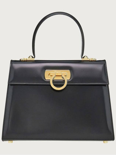 Iconic Large Tote Bag Black - SALVATORE FERRAGAMO - BALAAN 2