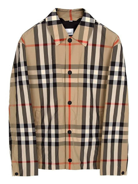 Check Nylon Jacket Beige - BURBERRY - BALAAN 2