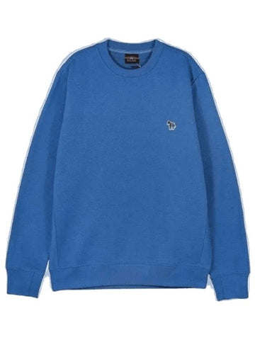 Zebra Patch Cotton Sweatshirt Blue - PAUL SMITH - BALAAN 1