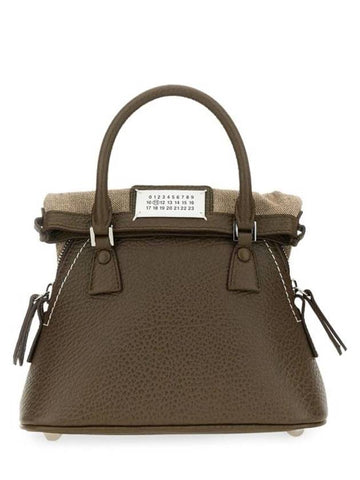 5AC Classique Micro Tote Bag Brown - MAISON MARGIELA - BALAAN 1