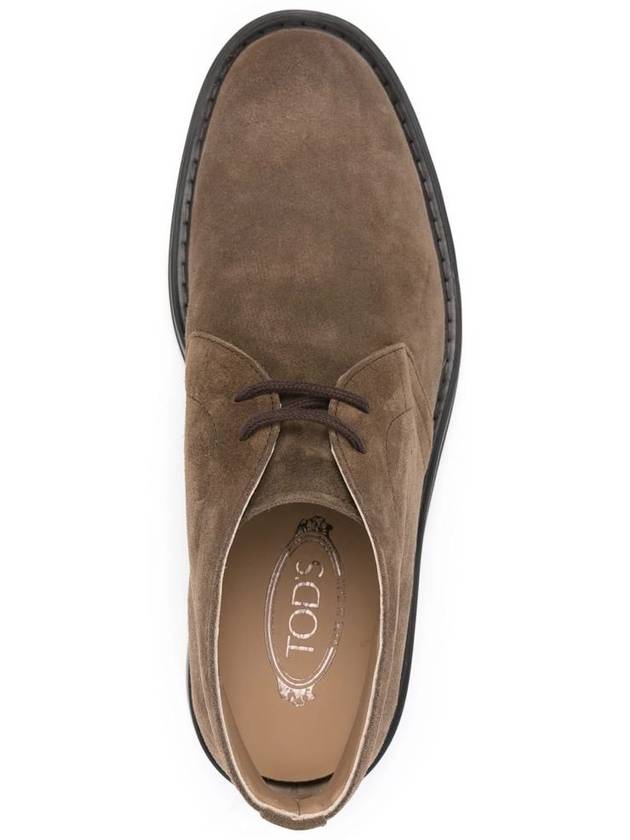 Desert Round Toe Suede Ankle Boots Brown - TOD'S - BALAAN 5