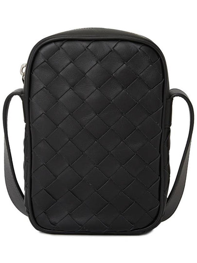 Intrecciato Zipper Leather Mini Cross Bag Black - BOTTEGA VENETA - BALAAN 2