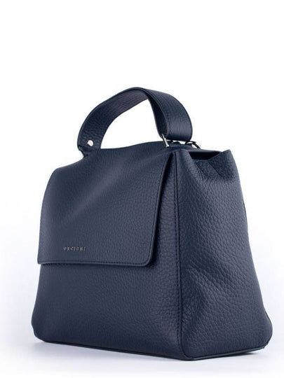 Orciani Sveva Medium Blue Leather Shoulder Bag - ORCIANI - BALAAN 2