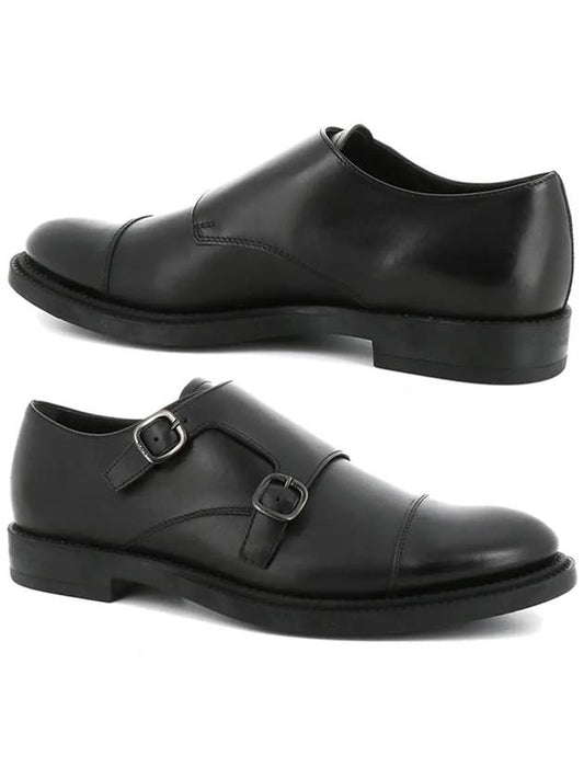 Men's Leather Monk Strap Black - TOD'S - BALAAN 2