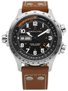 H77755533 Khaki Aviation x Wind Day-Date Automatic Men's Leather Watch 45mm - HAMILTON - BALAAN 5