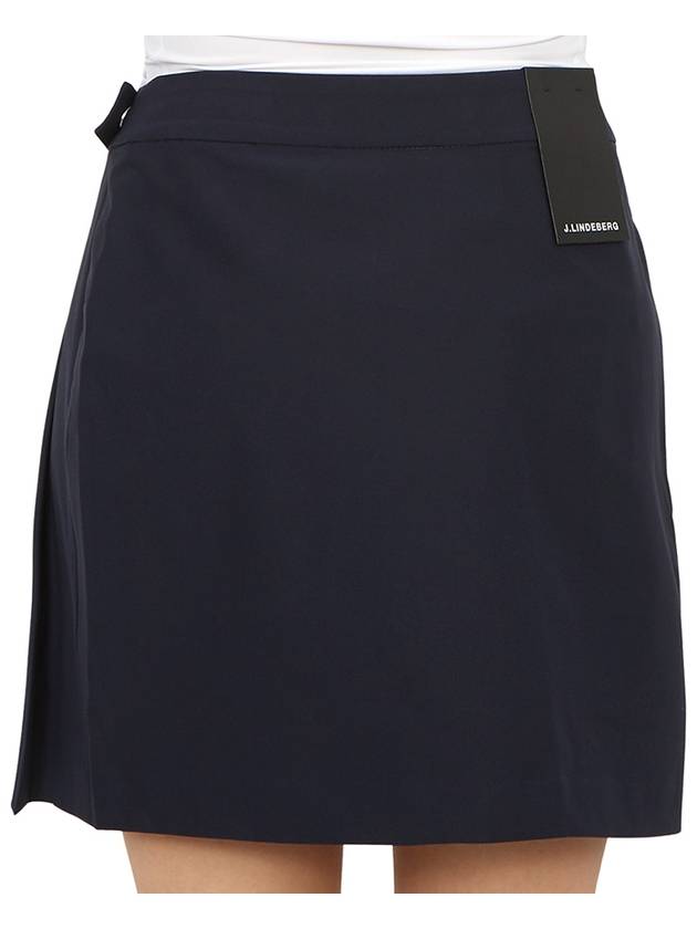 Women's Cataleya Pleated Skirt Navy - J.LINDEBERG - BALAAN 8