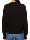 Heart Logo Crew Neck Merino Wool Knit Top Black - AMI - BALAAN 5