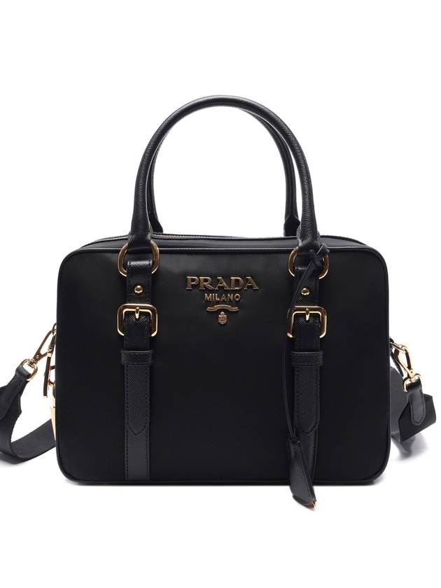 Nylon Saffiano Tote Bag Black - PRADA - BALAAN 3