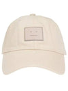 Leather Face Patch Ball Cap Oatmeal - ACNE STUDIOS - BALAAN 2