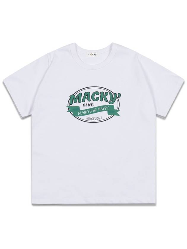 Arounds Short Sleeve T-Shirt White Green MCSS24HT1GR - MACKY - BALAAN 2