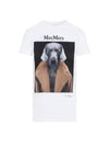 Cypria Print Cotton Short Sleeve T-Shirt White - MAX MARA - BALAAN 2