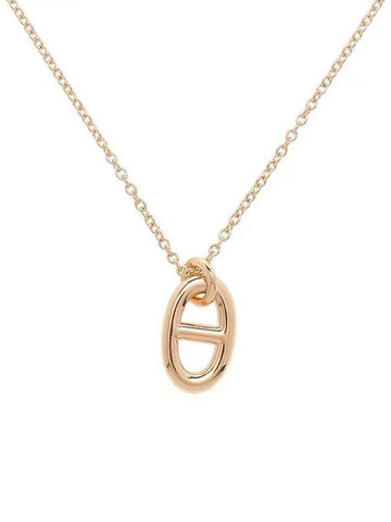 Blue stone necklace 18K rose gold 4HA0853 - HERMES - BALAAN 1