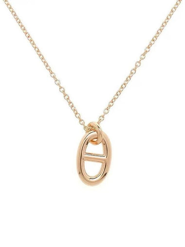 Blue stone necklace 18K rose gold 4HA0853 - HERMES - BALAAN 1