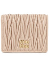 Matelasse Leather Half Wallet Light Pink - MIU MIU - BALAAN 2