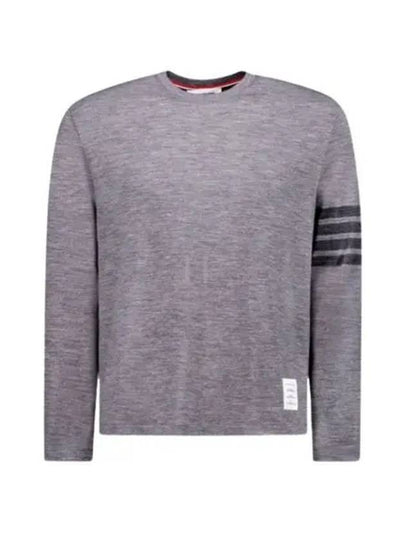 4-Bar Long Sleeve T-Shirt Grey - THOM BROWNE - BALAAN 2