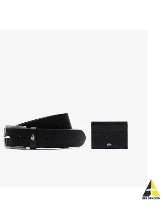 Men s card wallet belt black - LACOSTE - BALAAN 1