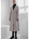 e two-way belted padded lining wool blend coat cream - PRETONE - BALAAN 1