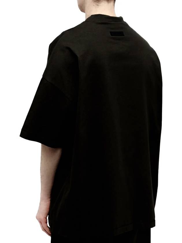 Fear of God Essential Patch Logo T Shirt Black - FEAR OF GOD ESSENTIALS - BALAAN 4