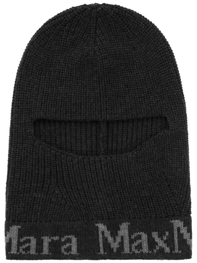 ODE Logo Wool Balaclava Charcoal - MAX MARA - BALAAN 1