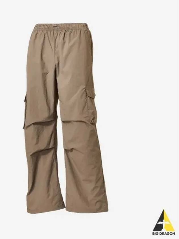 Women s Nylon Wide Cargo Pants 37 Dark Beige - NEW BALANCE - BALAAN 1