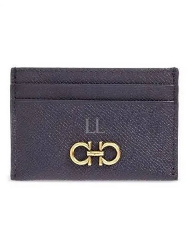 Gancini Card Wallet Blue - SALVATORE FERRAGAMO - BALAAN 2