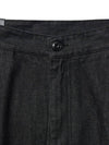 Denim One Tuck Wide Pants Black - NOIRER FOR WOMEN - BALAAN 6