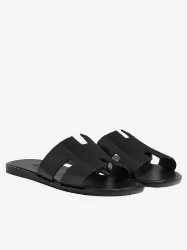 Izmir Calfskin Sandals Noir - HERMES - BALAAN 3