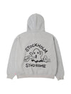 Men's Ghost Print Hoodie Grey - STOCKHOLM SYNDROME - BALAAN 1