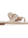 Jeweled Miller Flip Flop Sandals White - TORY BURCH - BALAAN.