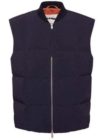 Women's Zipper Down Vest Navy - JIL SANDER - BALAAN 2