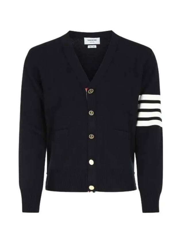 Milano Stitch 4 Bar Cardigan Navy - THOM BROWNE - BALAAN 3