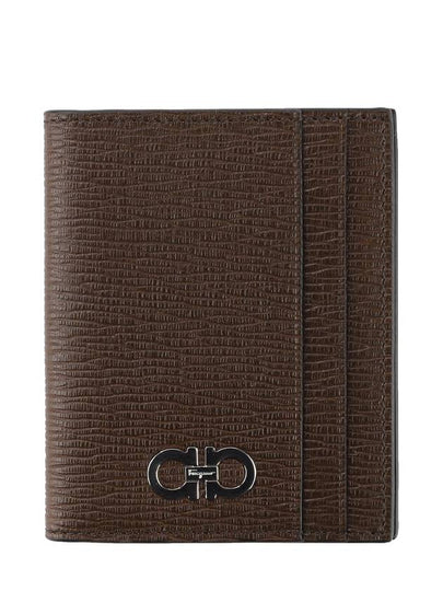 Gancini Card Wallet Brown - SALVATORE FERRAGAMO - BALAAN 2