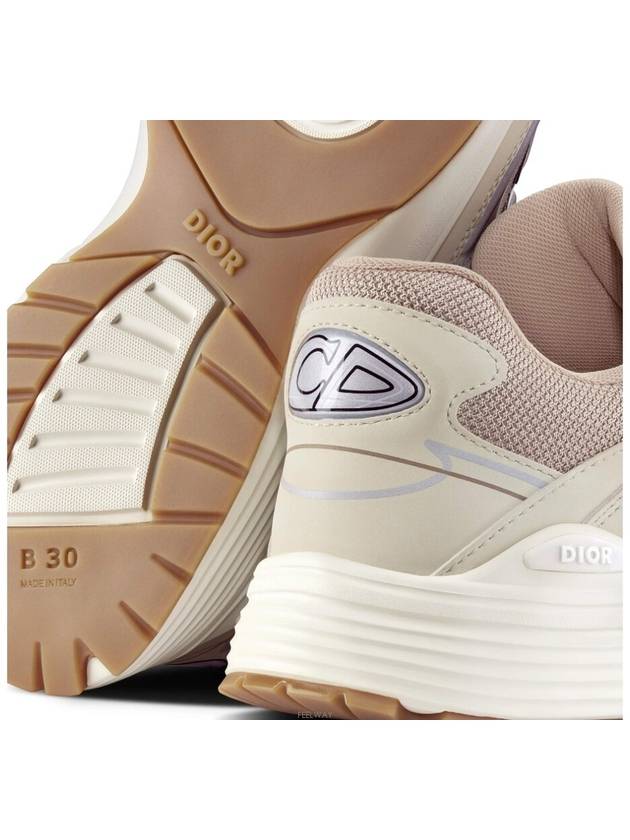 B30 Logo Mesh Fabric Low-Top Sneakers Cream - DIOR - BALAAN 5