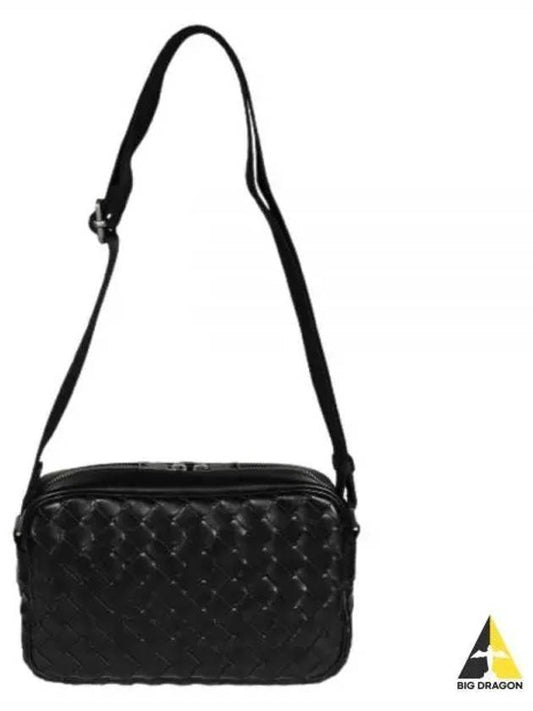 Classic Intrecciato Small Camera Cross Bag Black - BOTTEGA VENETA - BALAAN 2