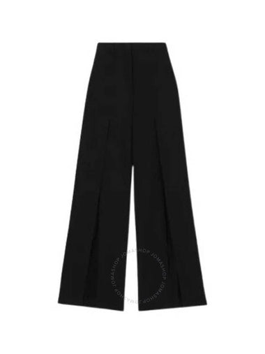 Burberry Ladies Black Asian Version Grain Wool Wide Leg Pants Brand Size 6 US Size 4 - BURBERRY - BALAAN 1