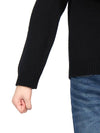 Rockstud Detail Cashmere Knit Top Black - VALENTINO - BALAAN 10