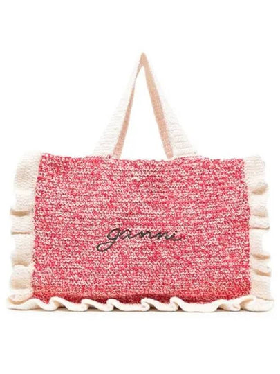 Crochet Tote Bag Pink - GANNI - BALAAN 2