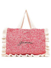 Crochet Tote Bag Pink - GANNI - BALAAN 2