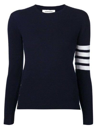 Women's 4 Bar Classic Cashmere Pullover Knit Top Navy - THOM BROWNE - BALAAN 2