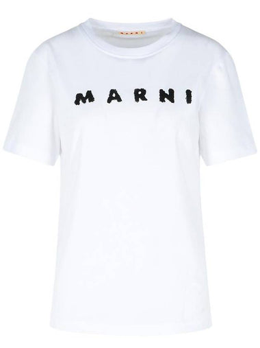 Marni White Cotton T-Shirt - MARNI - BALAAN 1